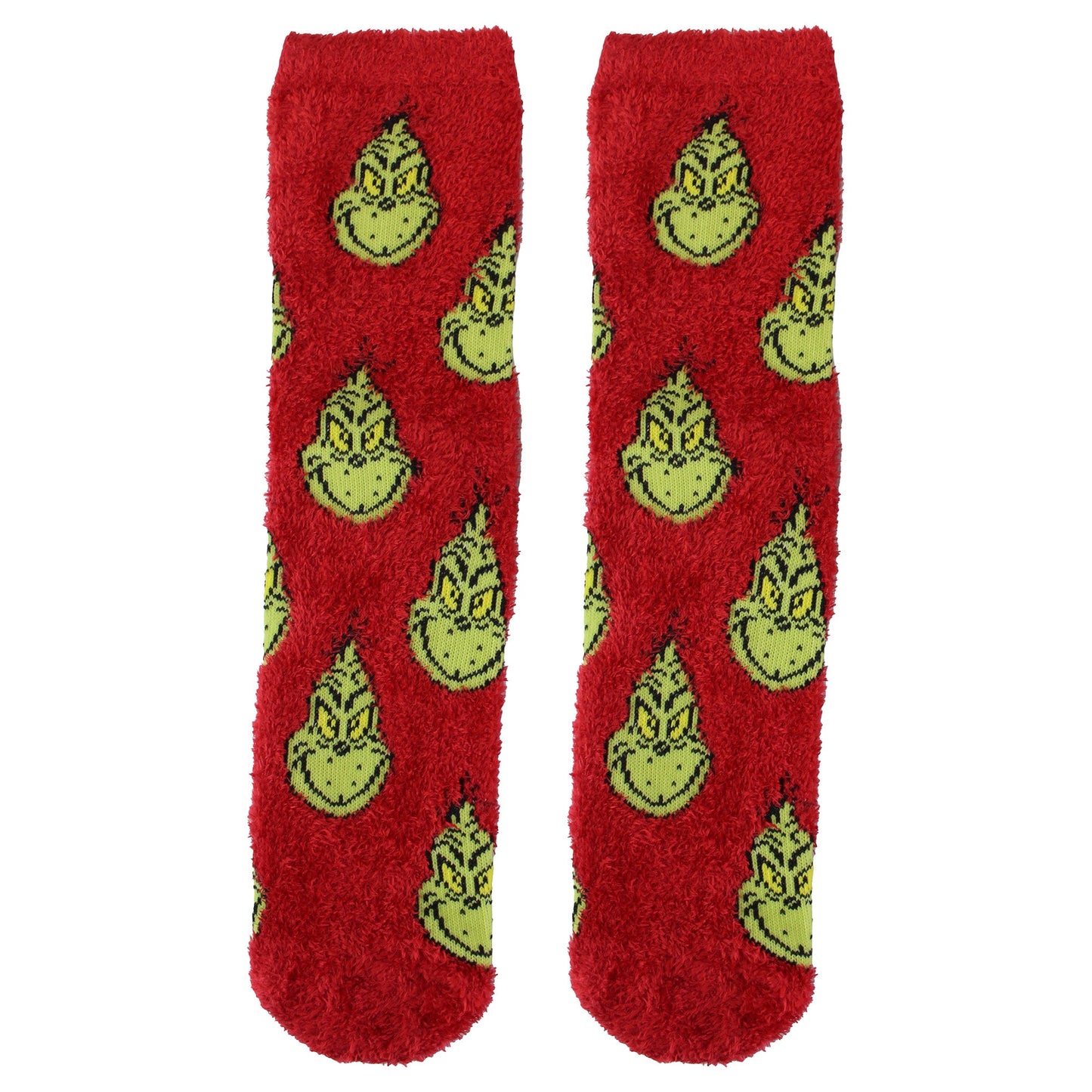 Ladies Novelty Grinch Socks | Funny Red Grinch Design Christmas Socks