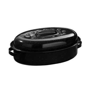 Carvara Black Enamel Small Casserole Dish