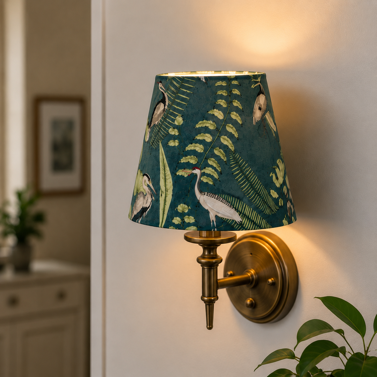 Flamingo Lampshade Blue & Green 17cm Table & Wall Light Shade