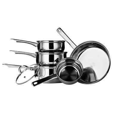 Crosse 5Pc Stainless Steel Saucepan Set