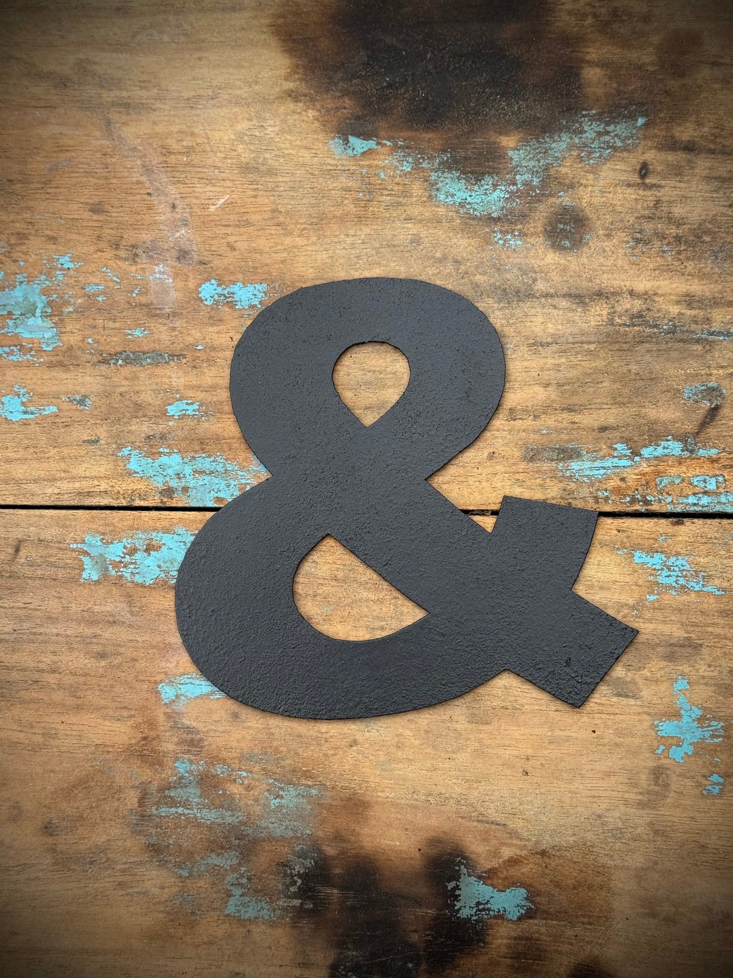12" and 5" Black Fat Font Metal Letters.