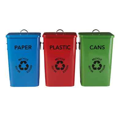 Rex Set Of 3 Recycle Logo Bins