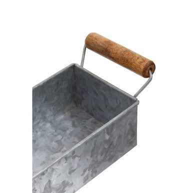 Drummond Set Of Three Galvanised Steel Flower/Herb Pots With Tray