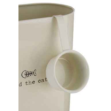 Adore Pets 6.5Ltr Feed The Cat Food Cream Storage Bin With Spoon