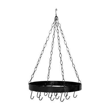 Valen Matt Black Round Ceiling Rack