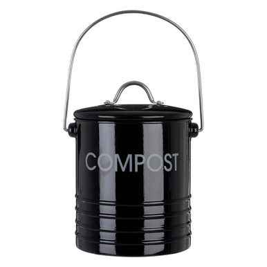 Black Compost Bin With Handle