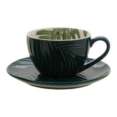 Bali Dark Green Cup And Saucer