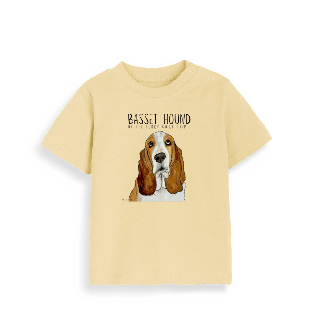 Basset Hound Baby T-Shirt: The Cutest Guilt Trip for Your Little One!