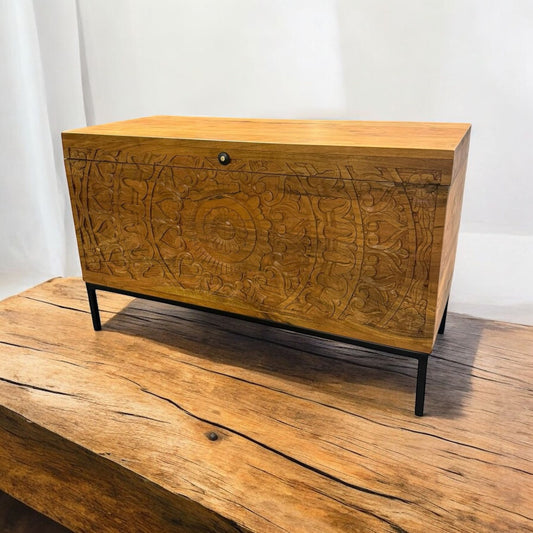 90CM WOODEN CHEST