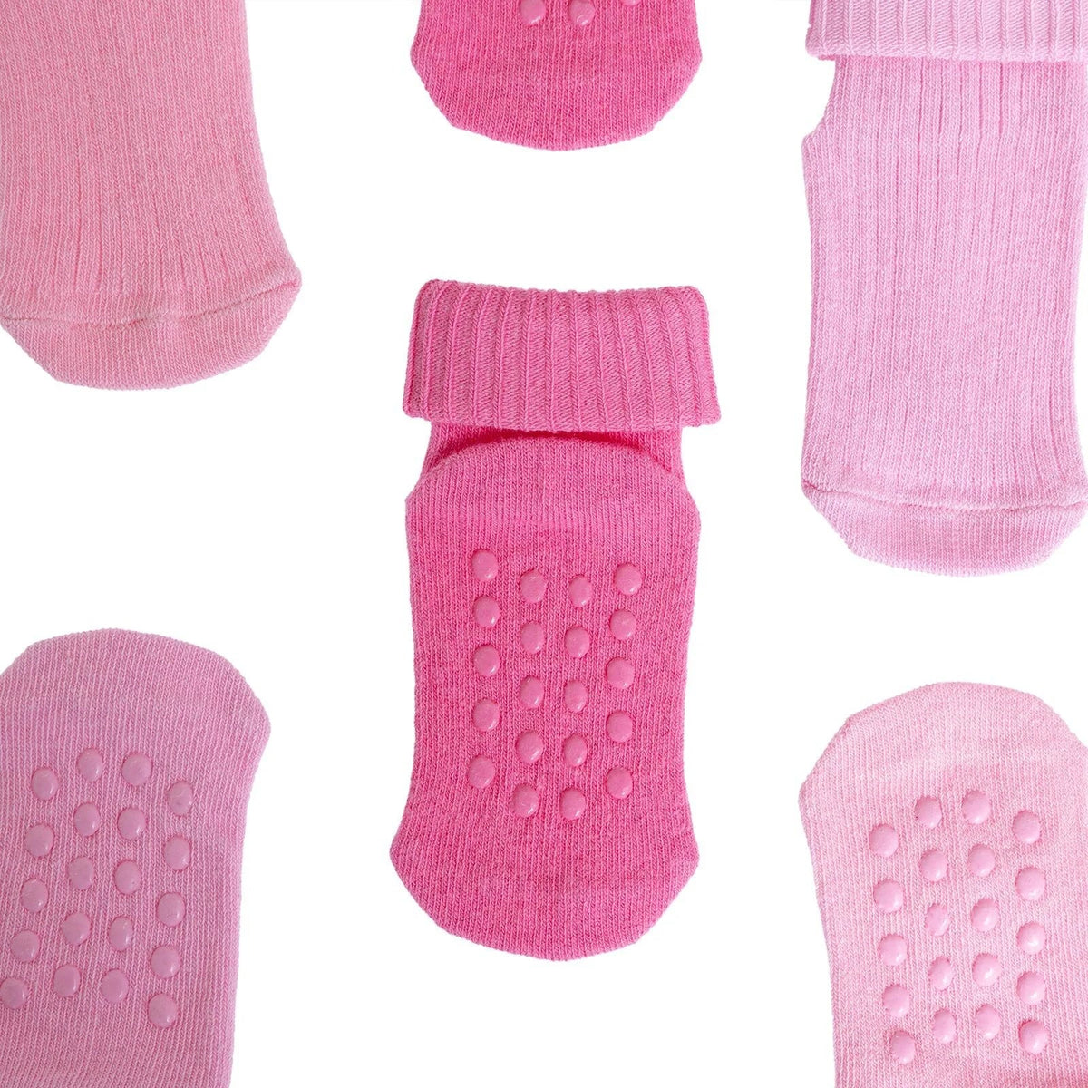 HelloBaby 3 Pack Roll-Top Baby Socks (Newborn to 12-24 Months)