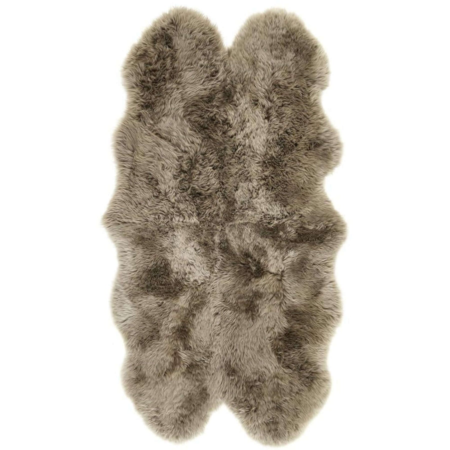 Genuine Khaki/Taupe Sheepskin Faux Fur Rug