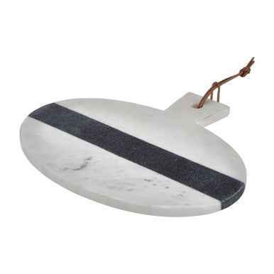 Bulgari White And Grey Marble Round Paddle Board