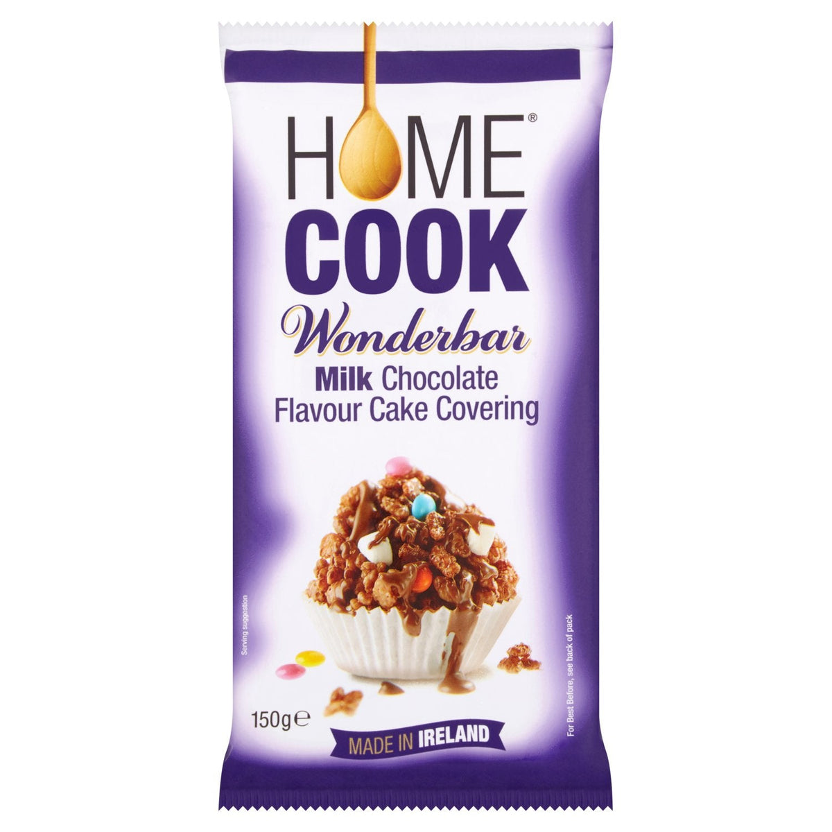 10 x Homecook Wonderbar Milk Chocolate Flavour Cake Covering 150G