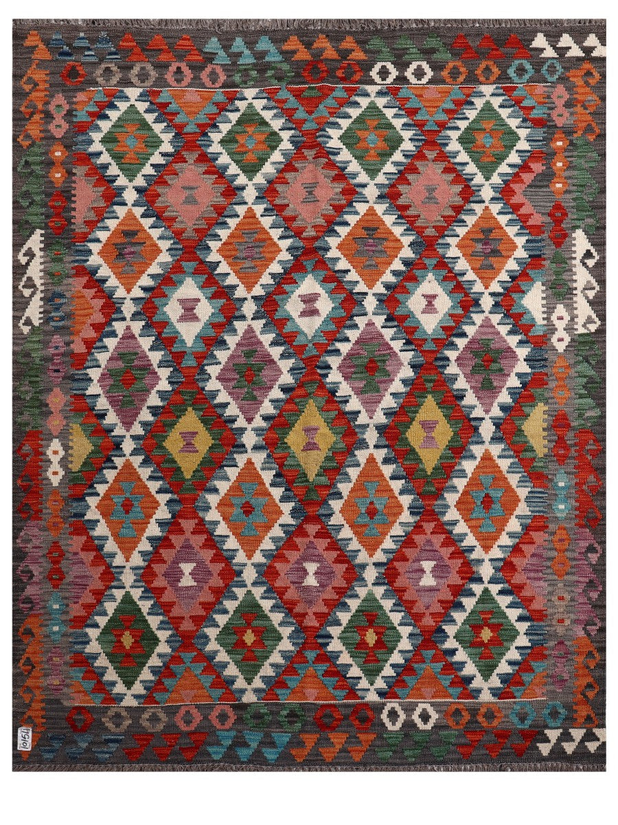Maimana Afghanistan Kilim Rug - 199 x158 cm