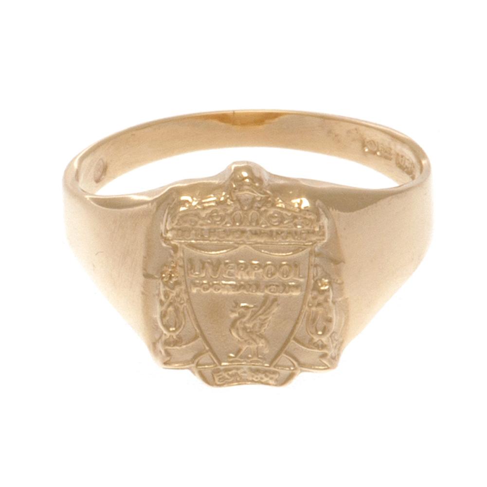 Liverpool FC 9ct Gold Crest Ring - Medium Size