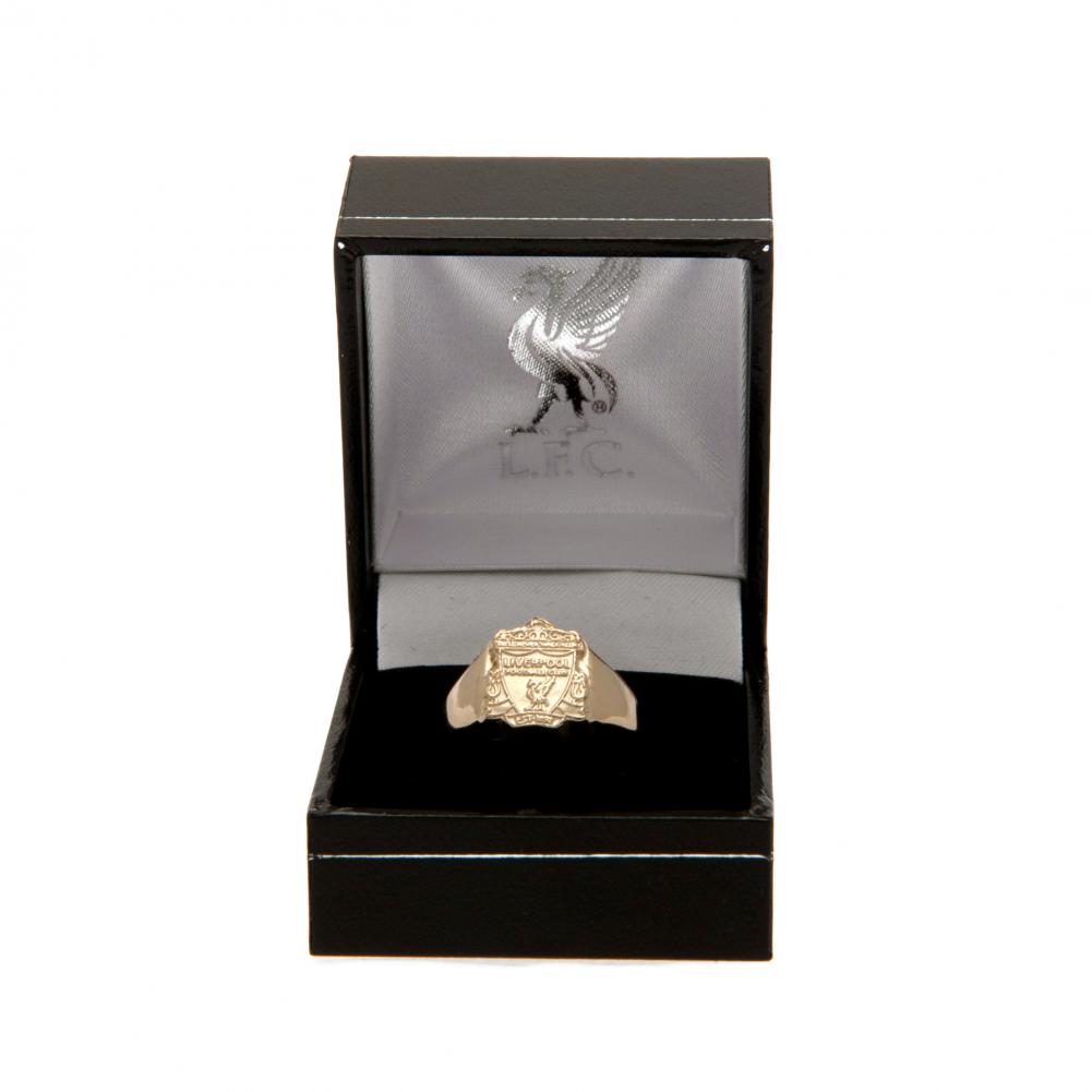 Liverpool FC 9ct Gold Crest Ring - Medium Size