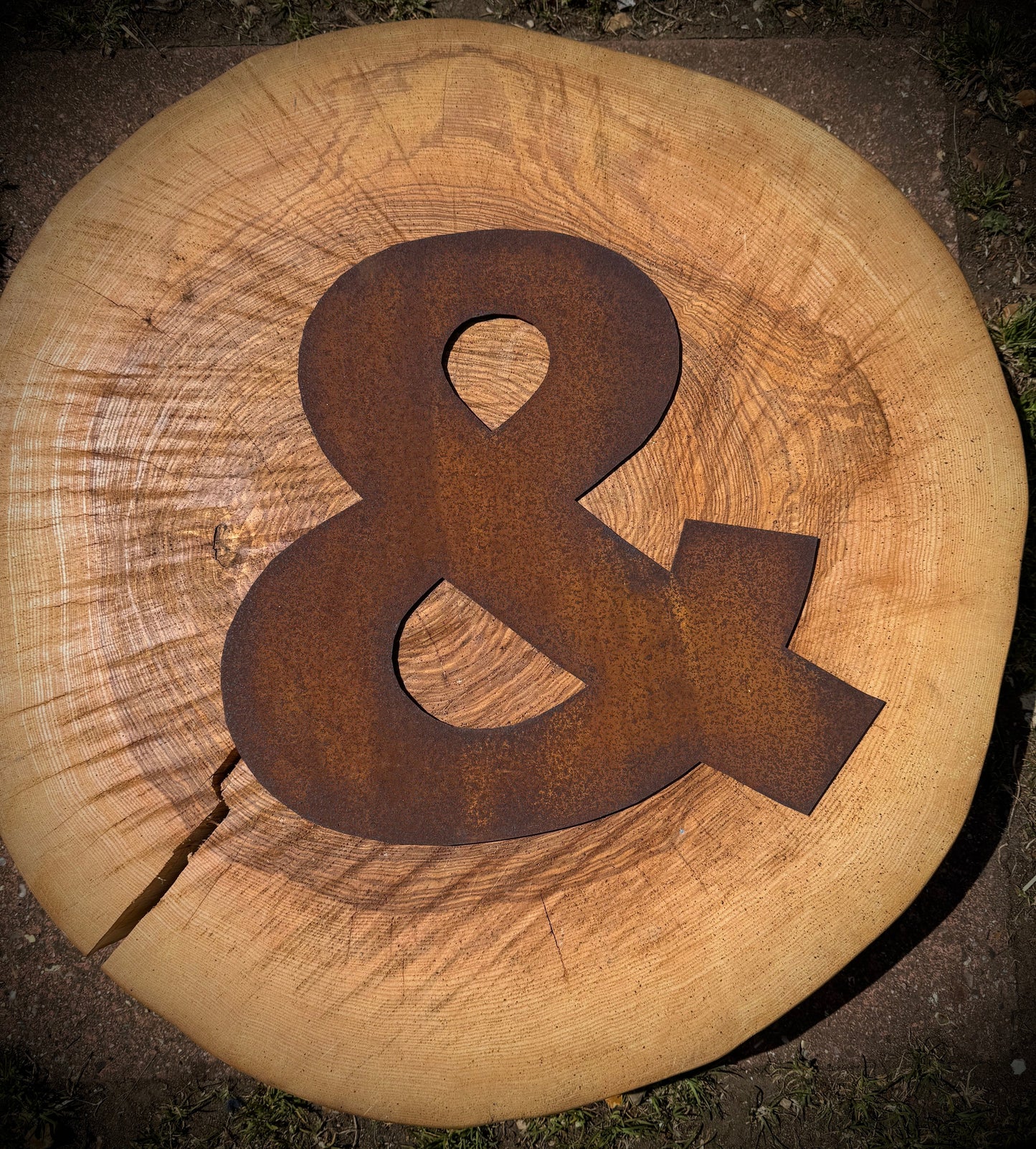 12" Rusty Fat Font Metal Letters A-Z 0-9.