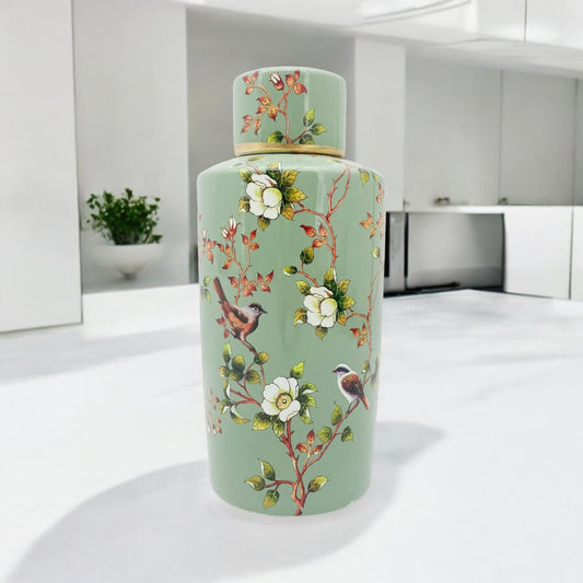 36CM CERAMIC JAR WITH LID
