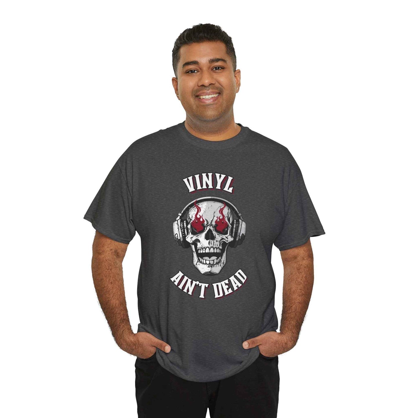 'Vinyl Ain't Dead' Skull Men's T-Shirt