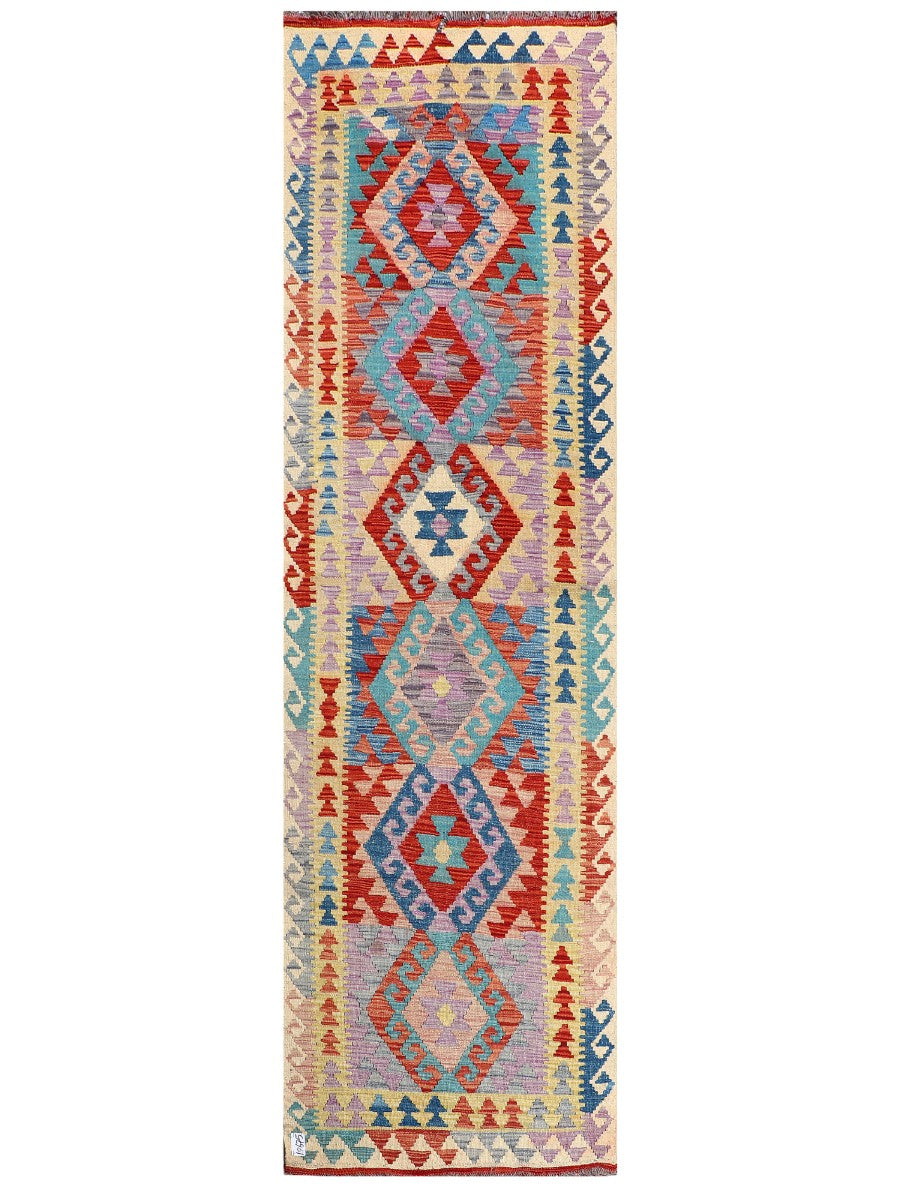 Maimana Afghanistan Kilim Runner - 295 x 86 cm