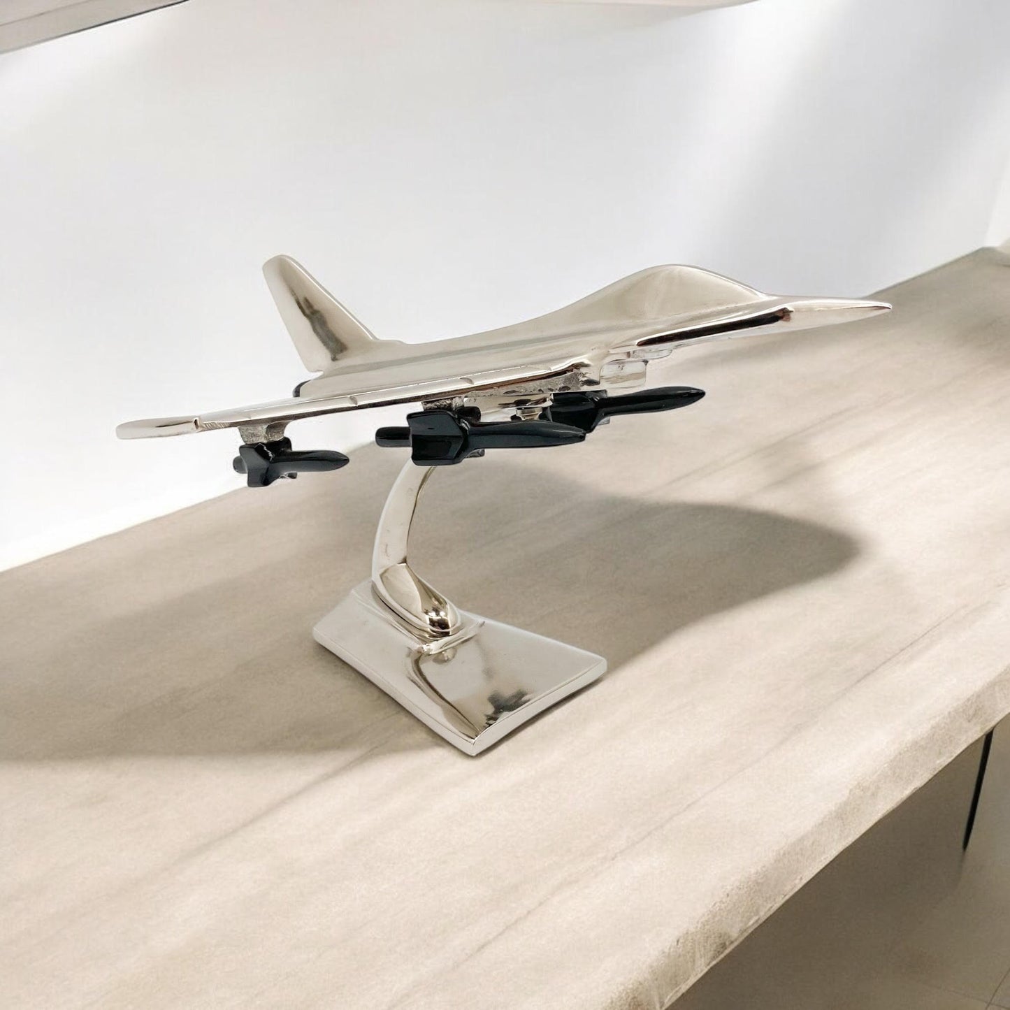 9" NICKEL PLATED MODEL PLANE