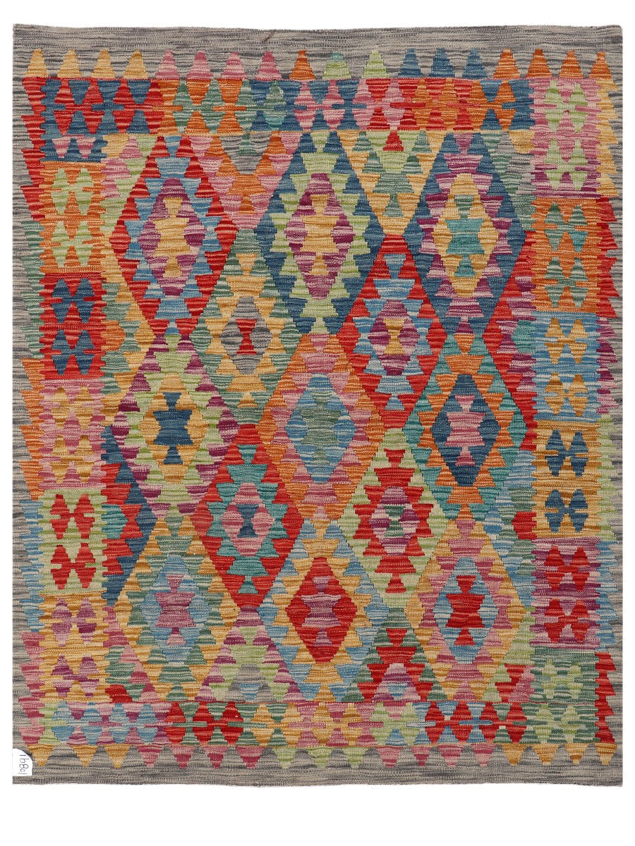 Maimana Afghanistan Kilim Rug - 191 x149 cm