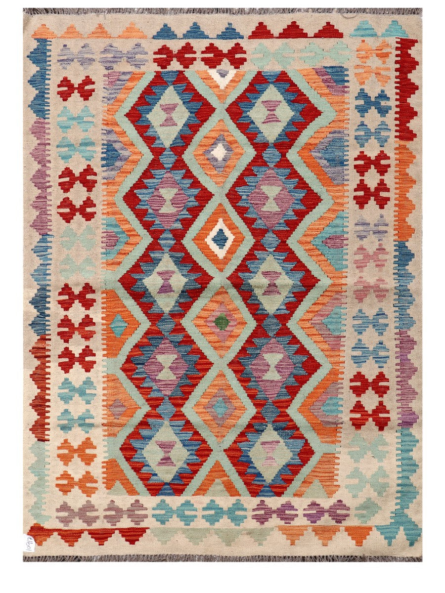 Maimana Afghanistan Kilim Rug - 204 x147 cm