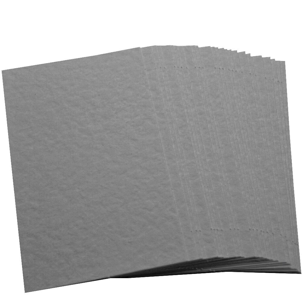 50 x Hammered White Blank Business Cards, 260gsm, Stamp, Write or Print Your Own