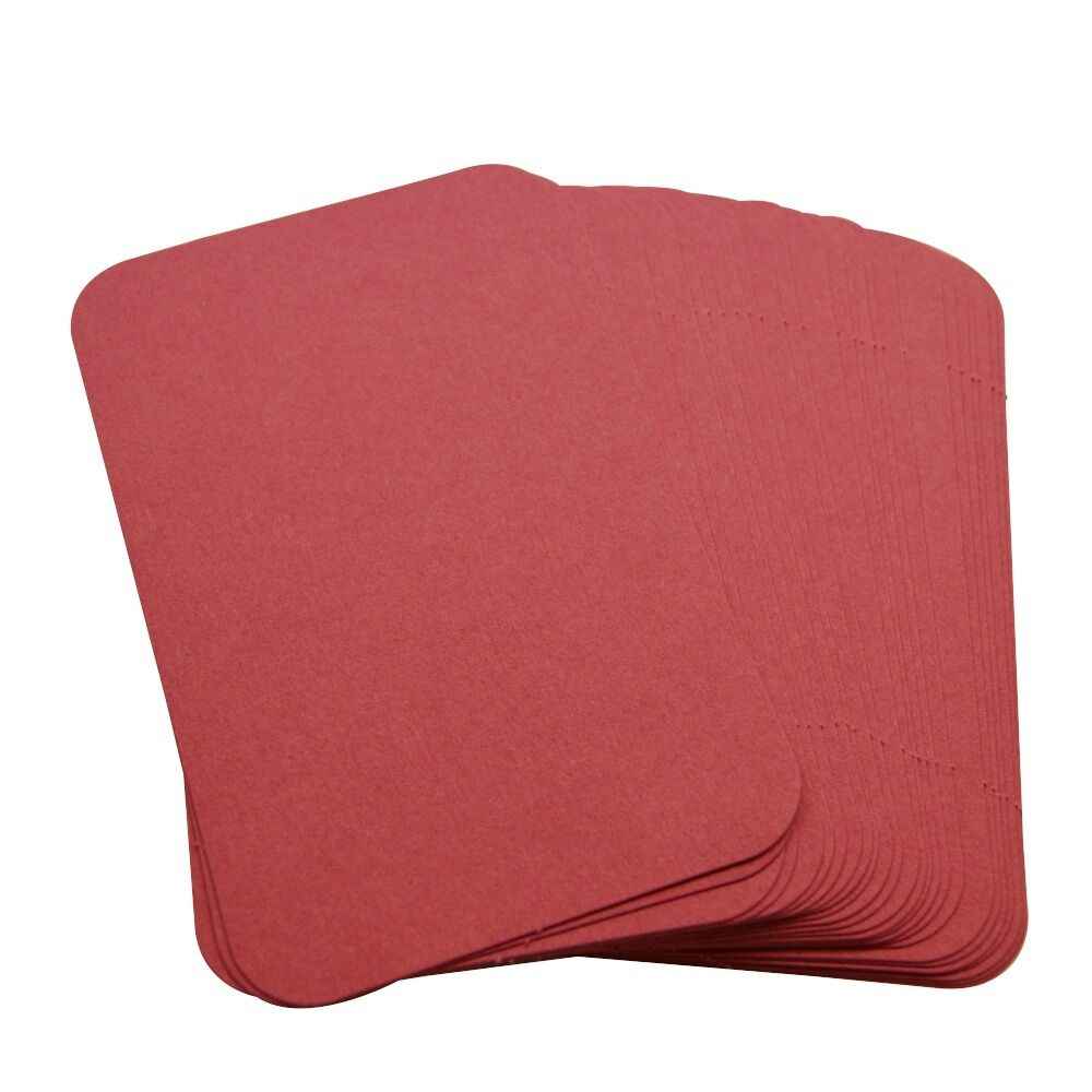 50 x Hot Pink Rounded Corner Blank Business Cards – 260gsm – Stamp, Write