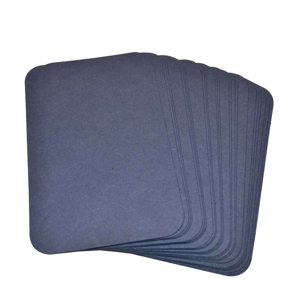 50 x Navy Blue Rounded Corner Blank Business Cards – 250gsm – Stamp, Write
