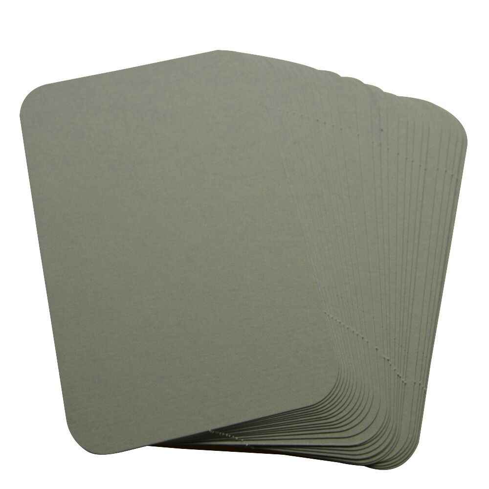 50 x Light Blue Rounded Corner Blank Business Cards – 240gsm – Stamp, Write