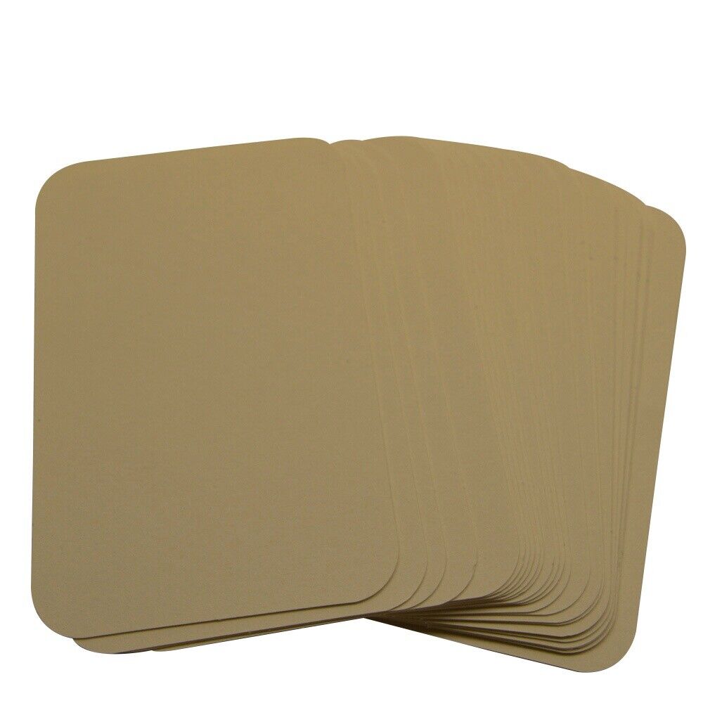 100 Ivory Rounded Blank Business Cards 250gsm, Stamp, Print, ATC. Matt Card