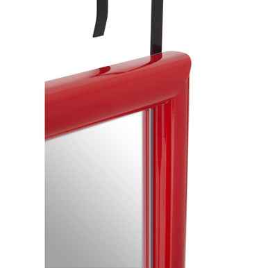 Mize Red Plastic Frame Over Door Mirror