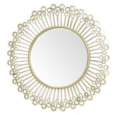 Cissell Mirrored Disc Detail Wall Mirror