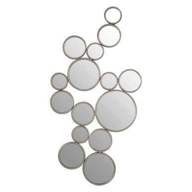Zariah Large Silver Multi Circle Wall Mirror