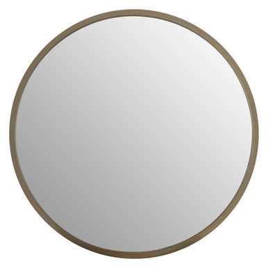 Athena Large Round Wall Mirror With Silver Frame
