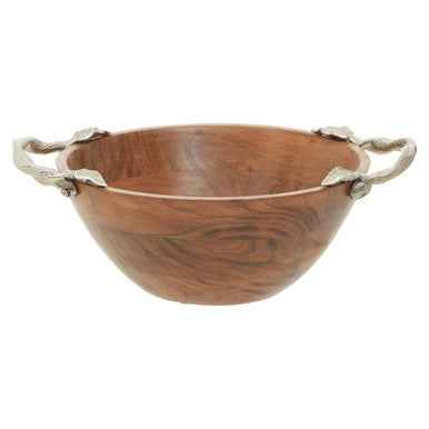 Vine Acacia Wood Large Round Bowl