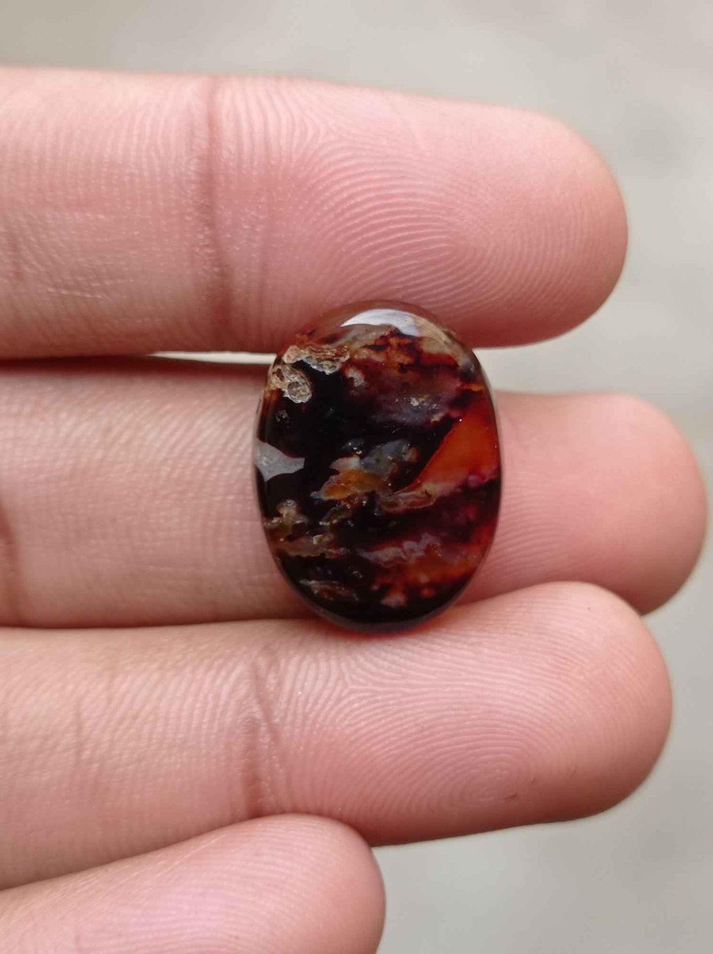 17ct Agate Abstract Pattern - Sulaimani Aqeeq - 23x17mm