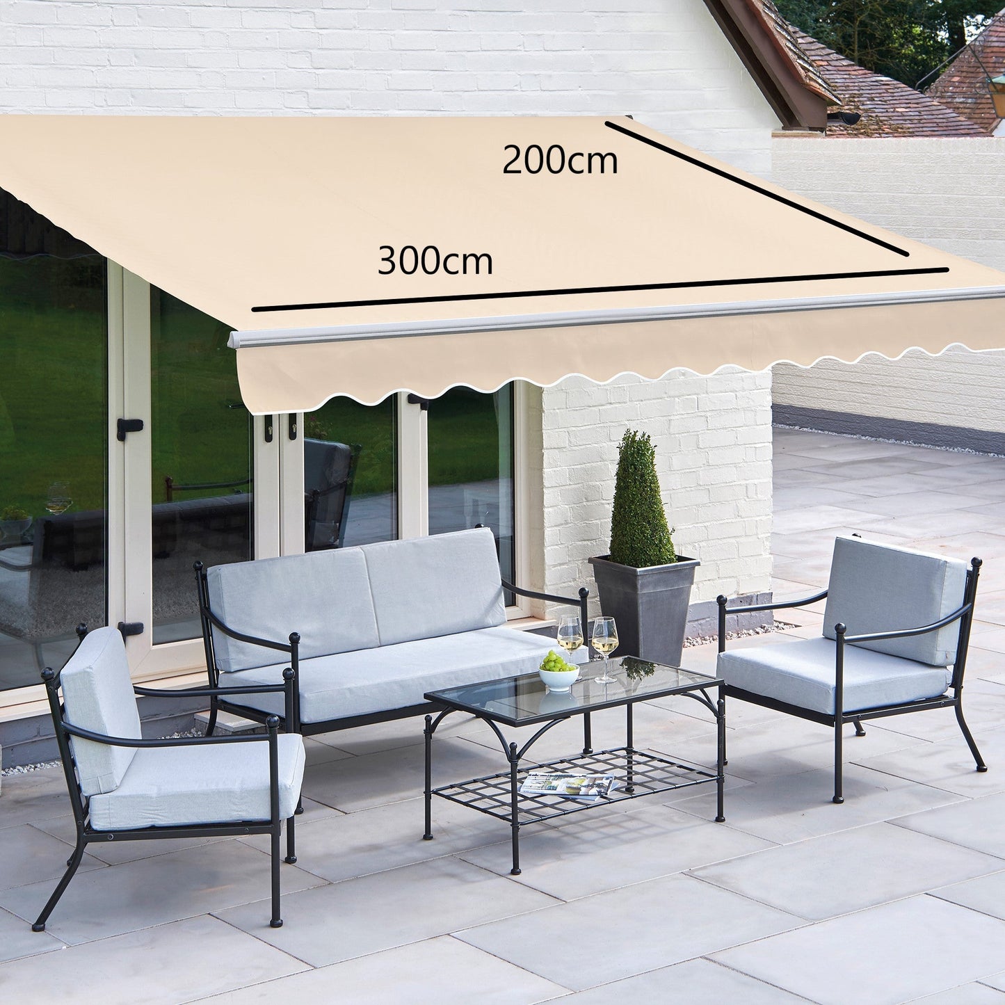Greenhurst Easy Fit Balmarol Patio Awning | 2.5m, 3m & 3.5m