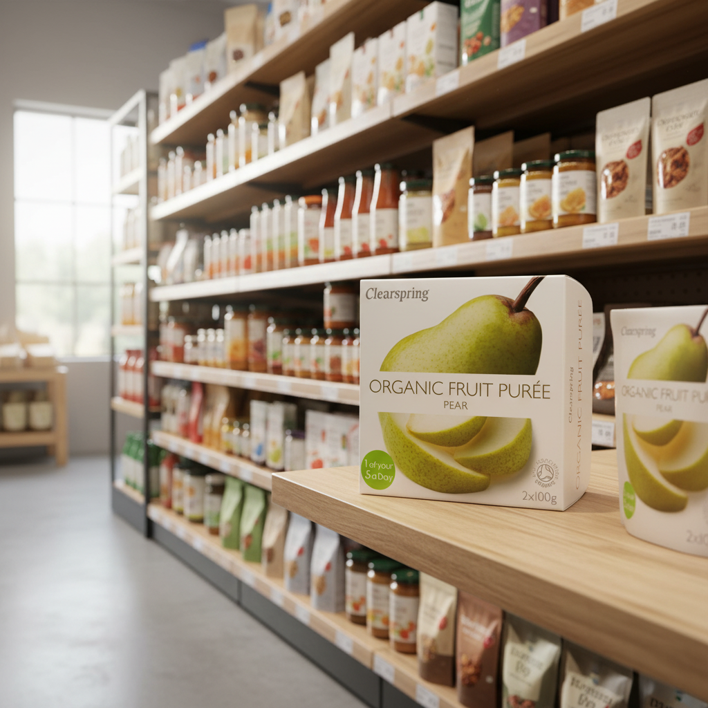 Clearspring Fruit Puree - Pear Organic - 2x100g