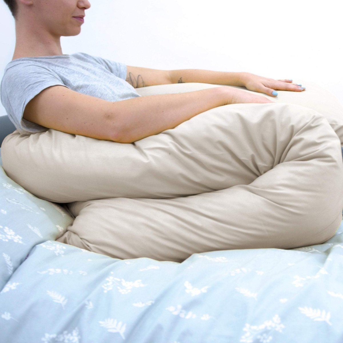 12 Ft Maternity Pillow And Case - Coffee