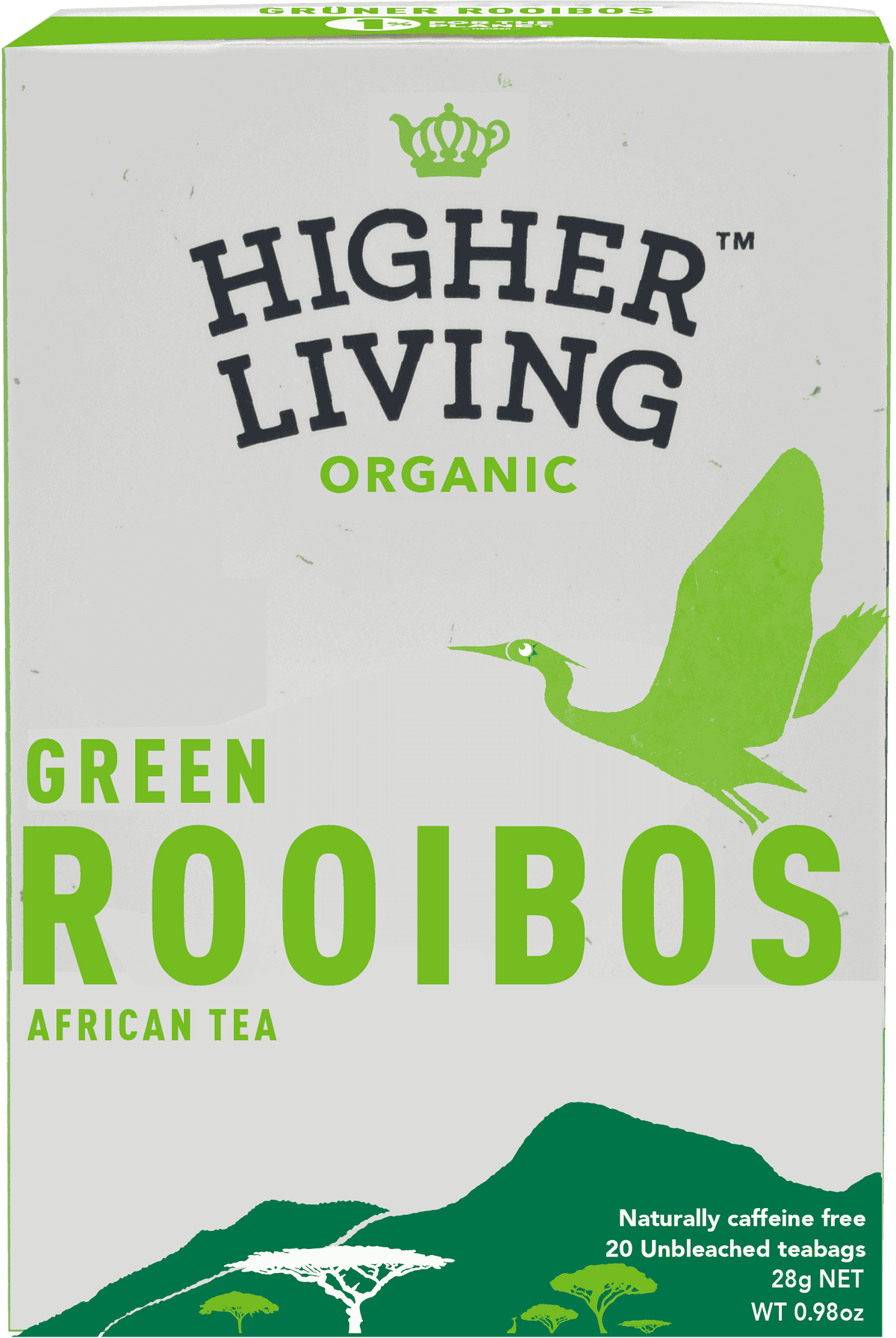 4 x Higher Living Green Rooibos - 20g