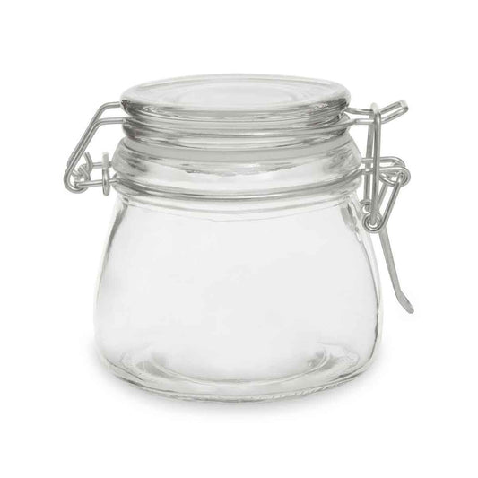 150Ml Rnd Glass Jar Clip Top Clear Lid