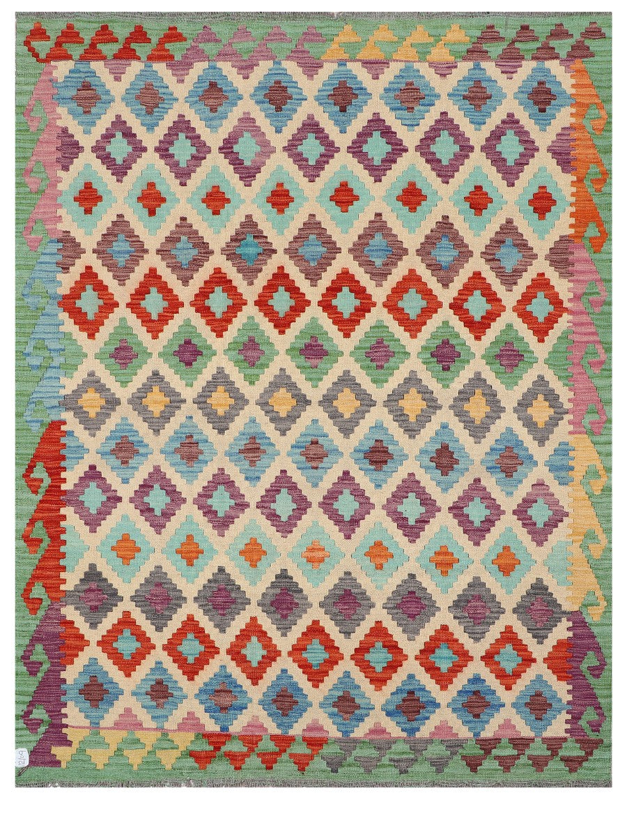 Maimana Afghanistan Kilim Rug - 195 x154 cm