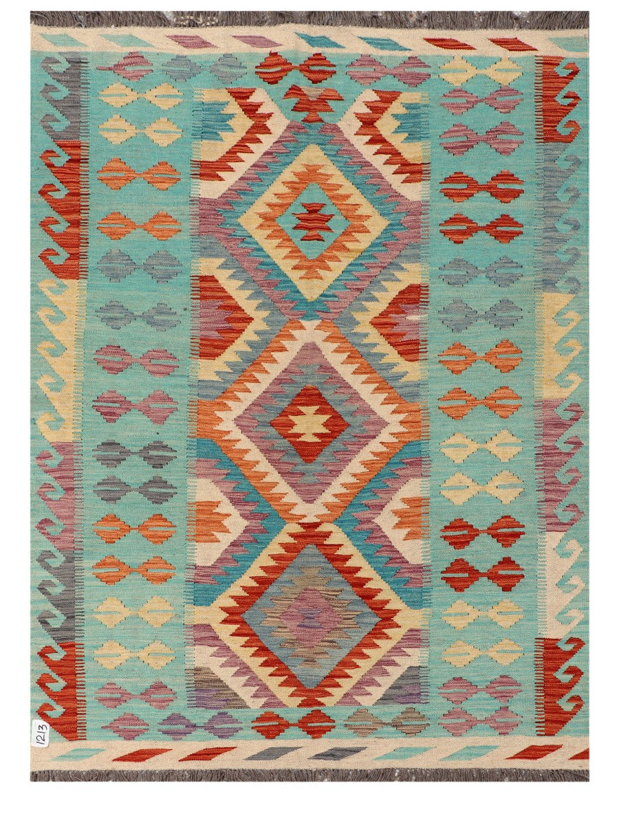 Maimana Afghanistan Kilim Rug - 199 x145 cm