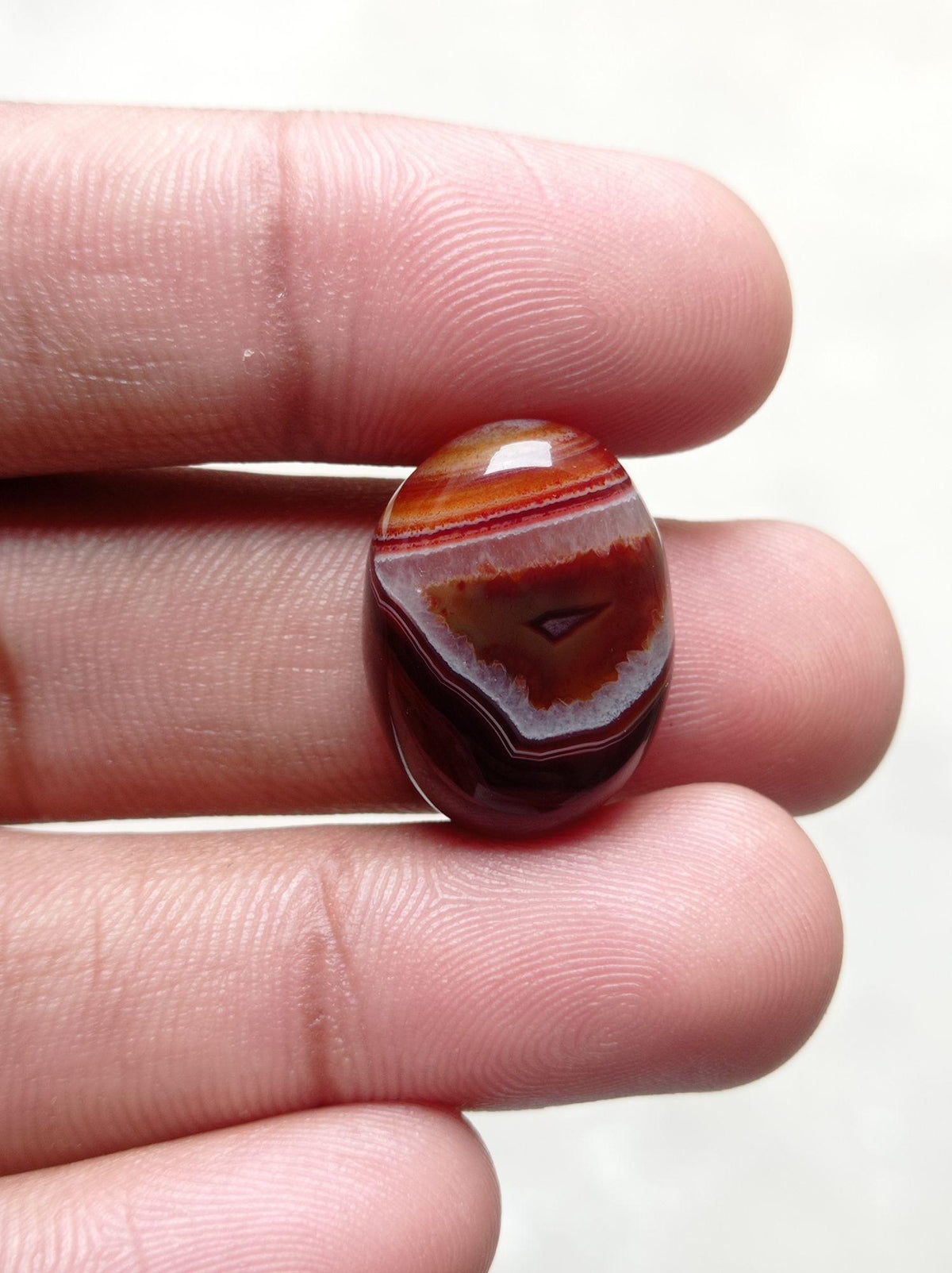 Fortified Agate Cabochon - Sulaimani Aqeeq - 22x17mm