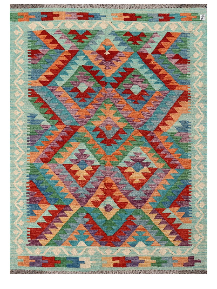 Maimana Afghanistan Kilim Rug - 201 x147 cm