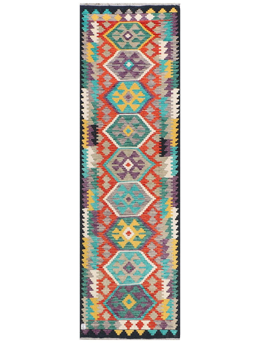 Maimana Afghanistan Kilim Runner - 283 x 86 cm