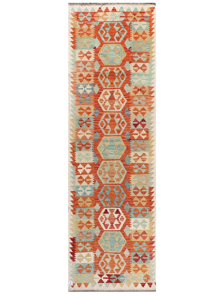 Maimana Afghanistan Kilim Runner - 292 x 90 cm