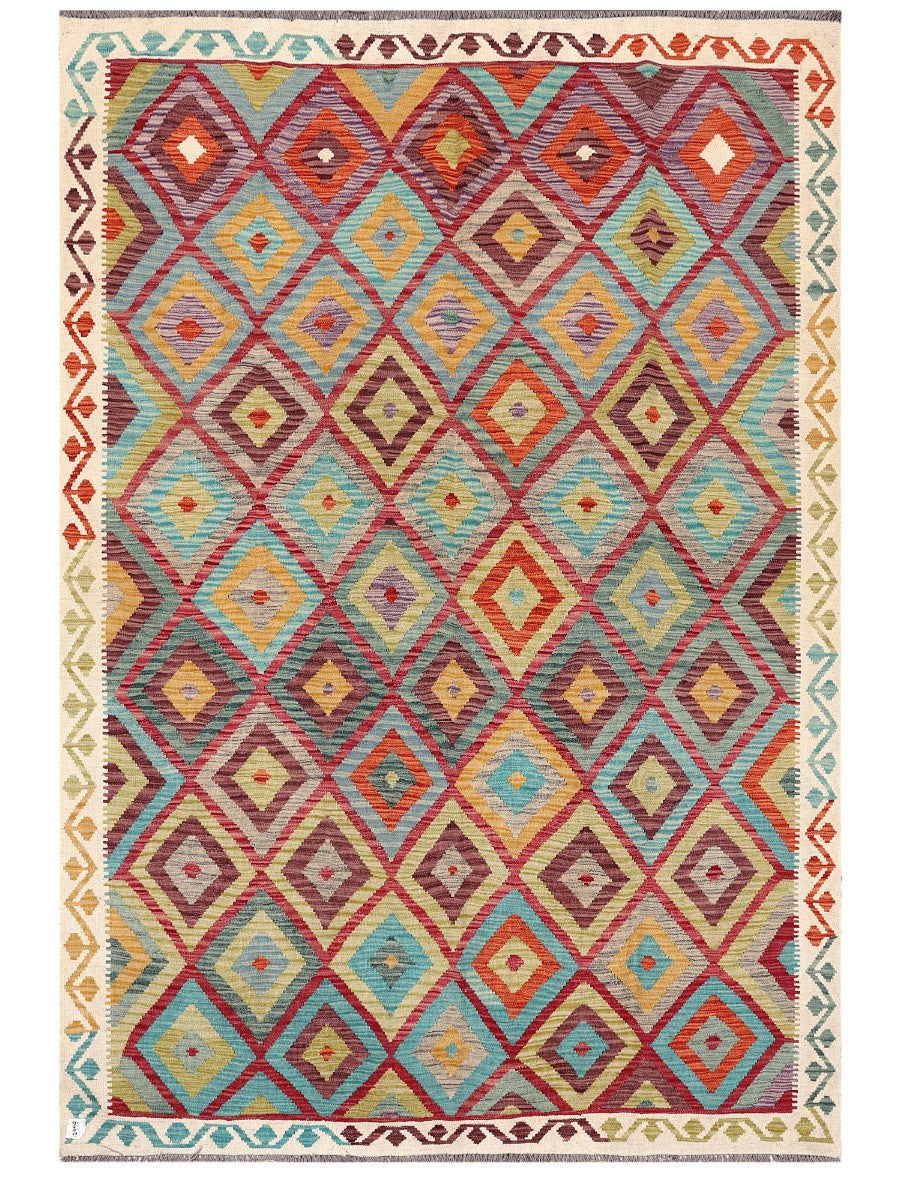 Maimana Afghanistan Kilim Rug - 296 x201 cm